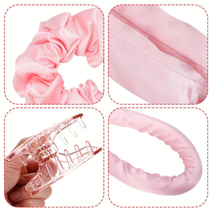 4 Pcs Heatless Curling Rod Headbands Hair Roller Set
